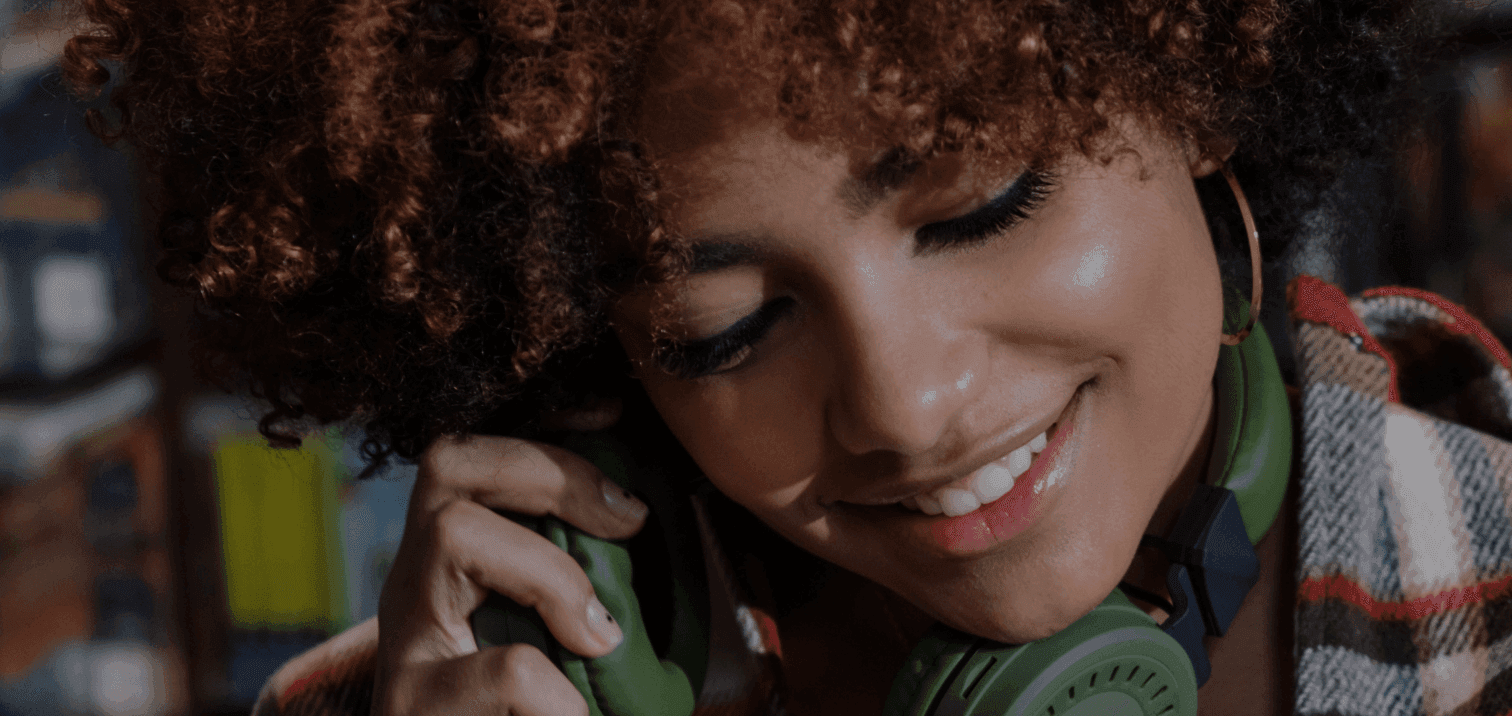 Woman answering phone